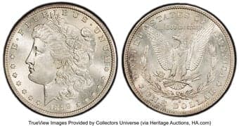 Morgan Dollars 1889-S $1 MS65 PCGS. CDN: $1,550 Whsle. Bid for NGC/PCGS MS65. Mintage 700,000. From The Brown Family...