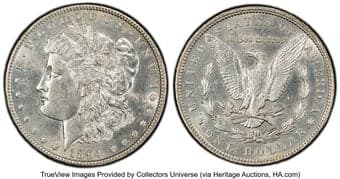 Morgan Dollars 1894 $1 -- Cleaned -- PCGS Genuine. AU Details. Mintage 110,972. ...
