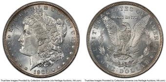 Morgan Dollars 1901-S $1 MS63 PCGS. CAC. CAC: 60 in 63, 176 finer (6/26). CDN: $1,680 Whsle. Bid for NGC/PCGS MS63....