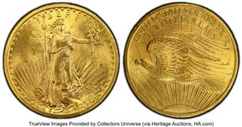 Saint-Gaudens Double Eagles 1907 $20 MS63 PCGS. CDN: $4,859.19 Whsle. Bid for NGC/PCGS MS63. Mintage 361,667. ...