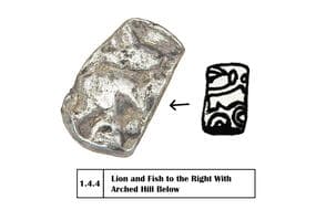 India, Surasena Janapadha, (c. 400-350BC), Mathura Region, Silver 1/2 Karshapana, 1.40grms, Obv. Lion Facing right with...