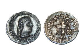 India, Indo Greek, Apollodotus II (c. 80-65CE), Silver Drachm, 2.40grms, Obv. Greek legend ???????? ??????? ???...