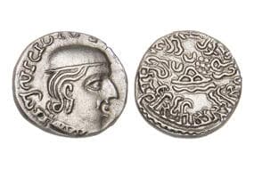 India, Western Kshatrapas, Rudrasena I (As Mah?k?atrapasa) son of Rudrasimha (c. 120-144SE/198-222CE), Silver Drachm,...