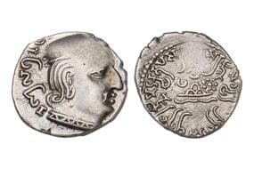 India, Western Kshatrapas, Rudrasena I (As Mah?k?atrapasa) son of Rudrasimha (c. 120-144SE/198-222CE), Silver Drachm,...