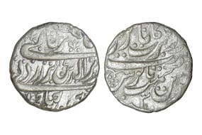 India, Jodhpur State, Vijay Singh(c. 1752–1793CE), Issued in the name of mughal king Alamgir II, Silver Rupee, 10.90...