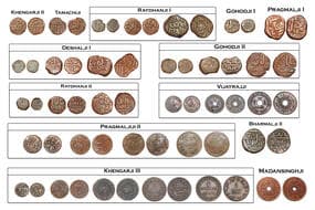 India, Kutch State, Copper Coins Collection of 30 coins, which includes (Khengarji II/ Dokdo/8.60grams), (Tamachiji,...