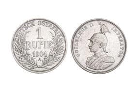 German East Africa, William II (1888-1918), Silver Rupie, 11.30grms, 1904, Minted at Berlin, Obv- Helmeted half-length...