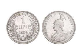 German East Africa, William II (1888-1918), Silver Rupie, 11.30grms, 1905, Minted at Berlin, Obv- Helmeted half-length...