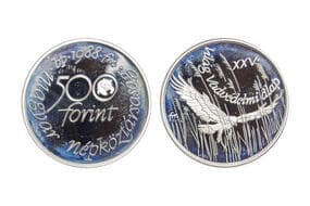 Hungary, 500 Forint, Silver (.900), 28.30grms, Commemorative issue of World Wildlife Fund, 1988, Obv. Panda symbol...