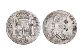 Spain, Ferdinand VII (1808-1821), Silver 8 Reales, 1818, Mint Mexico city, Obv. Laureate bust right surrounded by...