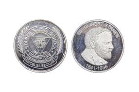 Stanes A.I.H.S. School, Coimbatore, Sesquicentennial Celebrations, 1862-2012, Silver Medal, 31.00grms, Obv. Portrait of...