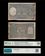 India, British India, One Hundred Rupees, 1944, Delhi Circle , Signed by C.D. Deshmukh, Pick#20j, KJ&RR# 4.7.2D, PMCS...