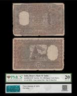 Republic India, One Thousand Rupees, 1954, Circle Madras, Signed by B. Rama Rau, Pick#46e, KJ&RR# 6.9.1E, PMCS VF 20,...