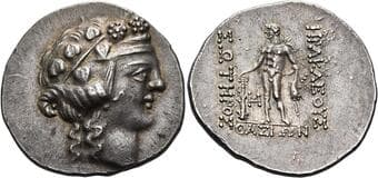 Islands off Thrace, Thasos Tetradrachm after 148, AR 33 mm, 16.85 g. Wreathed head of Dionysus r. Rev....