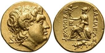 Kingdom of Thrace, Lysimachus, 323 – 281 and posthumous issues Stater, Calchedon circa 205-190, AV 19 mm, 8.43 g....