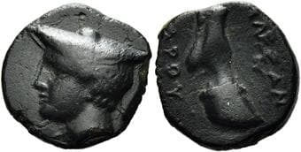 Thessaly, Pherai Alexander tyrant, 369-358. Chalkous circa 369-358, Æ 14 mm, 2.77 g. Head of Jason l., wearing...
