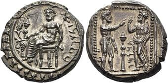 Cilicia, Tarsus Datames, satrap, 384-361/0. stater circa 369-362, AR 22 mm, 10.43 g. bltrz' in Aramaic Baaltars seated...