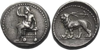 Seleucid kings, Seleucus I Nicator, 312 – 281 Stater, Babylon circa 311-305, AR 23 mm, 16.07 g. Baal seated l.,...