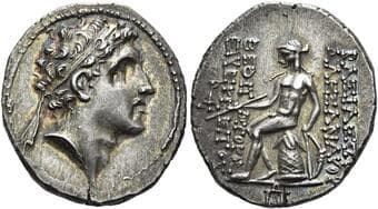 Seleucid kings, Alexander I Balas, 152 – 145 Drachm, Antiochia 151-149, AR 18 mm, 3.99 g. Diademed head r. Rev....