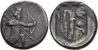 The Achaemenid Kings of Persia. Uncertain Satrap Tetradrachm, Ephesus (?) circa 350-333, AR 24 mm, 14.95 g....