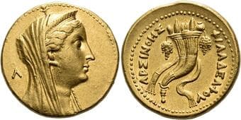 Ptolemaic Kings of Egypt. Ptolemy II Philadelphos, 285 – 246 In the name of Arsinoe II. Octodrachm, Alexandria circa...