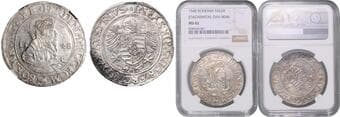 HOUSE OF HABSBURG FERDINAND I (1526 - 1564) 1 Thaler, 1548, Jáchymov, Dav 8046 NGC MS 62 FERDINAND I. (1526 -...