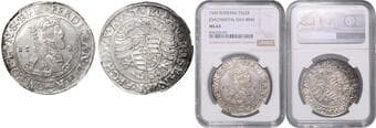 HOUSE OF HABSBURG FERDINAND I (1526 - 1564) 1 Thaler, 1549, Jáchymov, Dav 8046 NGC MS 63 | Mimořádný...