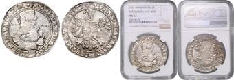 HOUSE OF HABSBURG FERDINAND I (1526 - 1564) 1 Thaler, 1551, Kutná Hora, Dav 8049 NGC MS 62 | Mimořádný...