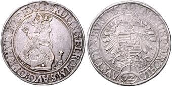 HOUSE OF HABSBURG FERDINAND I (1526 - 1564) 72 Kreuzer, 1559, Wien, 31,07g, Dav 8013 VF | VF FERDINAND I. (1526...