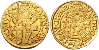 HOUSE OF HABSBURG MAXIMILIAN II (1564 - 1576) 1 Ducat, 1576, KB, 3,52g, Husz 973 EF | EF , mírně zvlněný |...