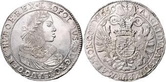 HOUSE OF HABSBURG LEOPOLD I (1657 - 1705) 1 Thaler, 1660, KB, 28,64g, Husz 1365 about UNC | about UNC , mírně...