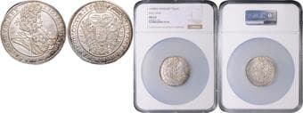 HOUSE OF HABSBURG LEOPOLD I (1657 - 1705) 1 Thaler, 1698, KB, Dav 3264 NGC MS 62 LEOPOLD I. (1657 - 1705) 1...