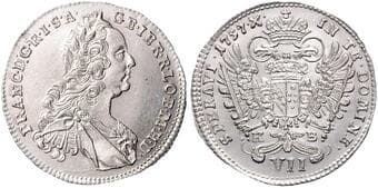 HOUSE OF HABSBURG FRANCIS I STEPHEN (1740 - 1765) VII Kreuzer, 1757, KB, 3,23g, Früh 466 about UNC | UNC, vlasové...