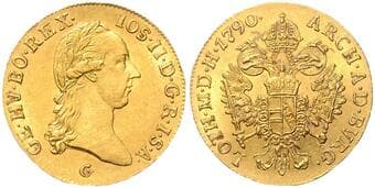 HOUSE OF HABSBURG JOSEPH II (1765 - 1790) 1 Ducat, 1790, G, 3,49g, Früh 1072 EF | EF JOSEF II. (1765 - 1790) 1...