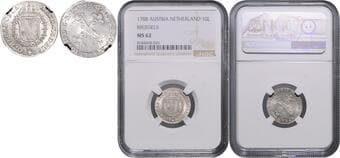 HOUSE OF HABSBURG JOSEPH II (1765 - 1790) 10 Liards, 1788, Brüssel, Her 393 NGC MS 62 JOSEF II. (1765 - 1790) ...