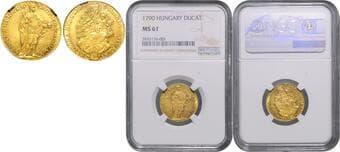 HOUSE OF HABSBURG LEOPOLD II (1790 - 1792) 1 Ducat, 1790, Kremnica, Früh 1556 NGC MS 61 LEOPOLD II. (1790 -...