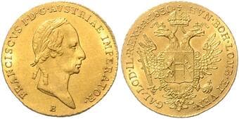 HOUSE OF HABSBURG FRANCIS II / I (1792 - 1806 - 1835) 1 Ducat, 1830, B, 3,49g, Früh 104 EF | EF FRANTIŠEK II. /...