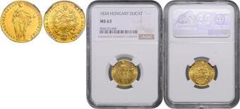 HOUSE OF HABSBURG FRANCIS II / I (1792 - 1806 - 1835) 1 Ducat S. Maria, 1834, Kremnica, Früh 565 NGC MS 63 |...
