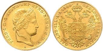 HOUSE OF HABSBURG FERDINAND V / I (1835 - 1848) 1 Ducat, 1846, A, 3,49g, Früh 745 EF | EF , rysky | hairlines ...
