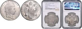 HOUSE OF HABSBURG FERDINAND V / I (1835 - 1848) 1 Thaler, 1835, A, Früh 761 NGC MS 61 FERDINAND V. / I. (1835 -...
