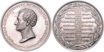 HOUSE OF HABSBURG FERDINAND V / I (1835 - 1848) Silver Medal Anton Friedrich Graf Mittrowsky, High Czech and first...