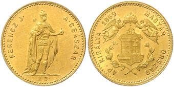 HOUSE OF HABSBURG FRANZ JOSEPH I (1848 - 1916) 1 Ducat, 1869, KB, 3,49g, Früh 1709 EF | EF , vlasové rysky |...