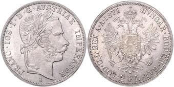HOUSE OF HABSBURG FRANZ JOSEPH I (1848 - 1916) 2 Gulden, 1871, A, 24,74g, Früh 1369 about UNC | about UNC, rysky |...