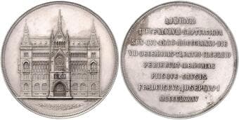 HOUSE OF HABSBURG FRANZ JOSEPH I (1848 - 1916) Silver Medal Inauguration of the Sühnhaus in Vienna, 1885, 79,6g, 60...