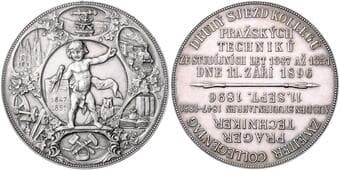 HOUSE OF HABSBURG FRANZ JOSEPH I (1848 - 1916) Silver Medal The Second Congress of Prague Technicians from 1847 -...