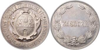 HOUSE OF HABSBURG FRANZ JOSEPH I (1848 - 1916) Silver Medal for Merit, Ethnographic, School and Industrial Exhibition...