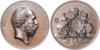 HOUSE OF HABSBURG FRANZ JOSEPH I (1848 - 1916) AE Medal for Merit, K. K. Horticultural Society Vienna, under the...