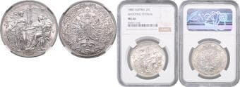 HOUSE OF HABSBURG FRANZ JOSEPH I (1848 - 1916) Silver Medal Ist Austrian Federal Shooting Festival Vienna, 1880, 36...