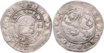 BOHEMIA JOHN OF LUXEMBOURG (1310 - 1346) Prague Groschen John of Luxembourg (1310 - 1346) - variant, b. l., 3,76g,...