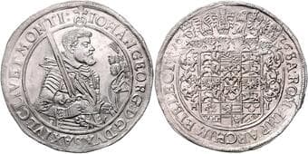 GERMAN STATES SAXONY 1 Thaler John George I, Elector of Saxony (1616 - 1656), 1626, 29,03g, Dav 7601 about UNC |...